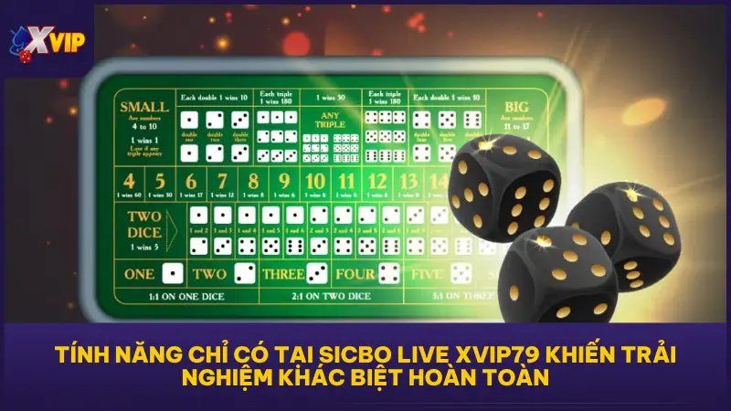 Sicbo Live tại XVIP79 còn tích hợp hàng loạt tính năng mới nhằm nâng cao trải nghiệm